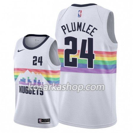 Dres Denver Nuggets Mason Plumlee 24 Nike 2018-19 City Edition Bijela Swingman